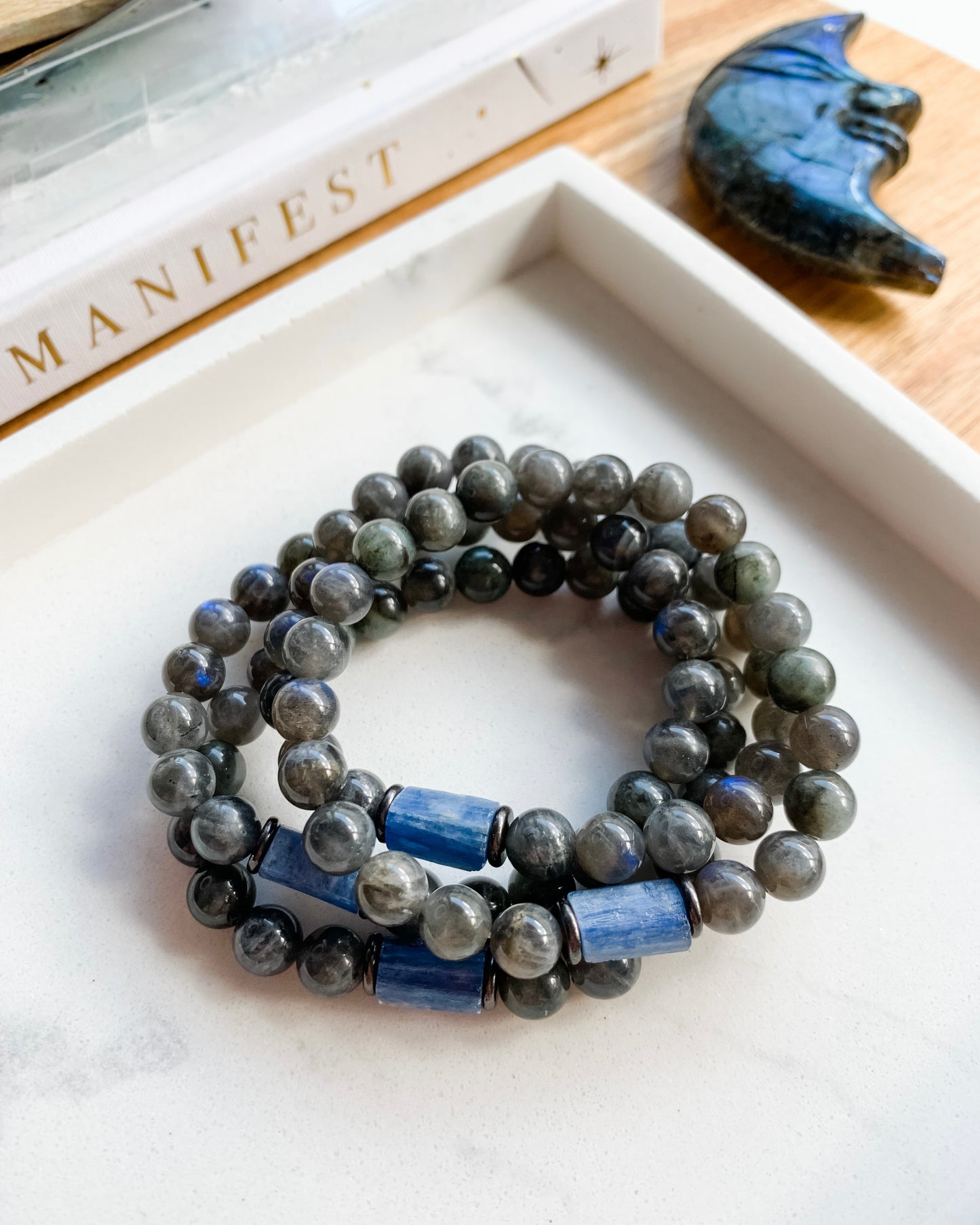 AWAKENING INTUITION Mala Bracelet | Kyanite + Labradorite