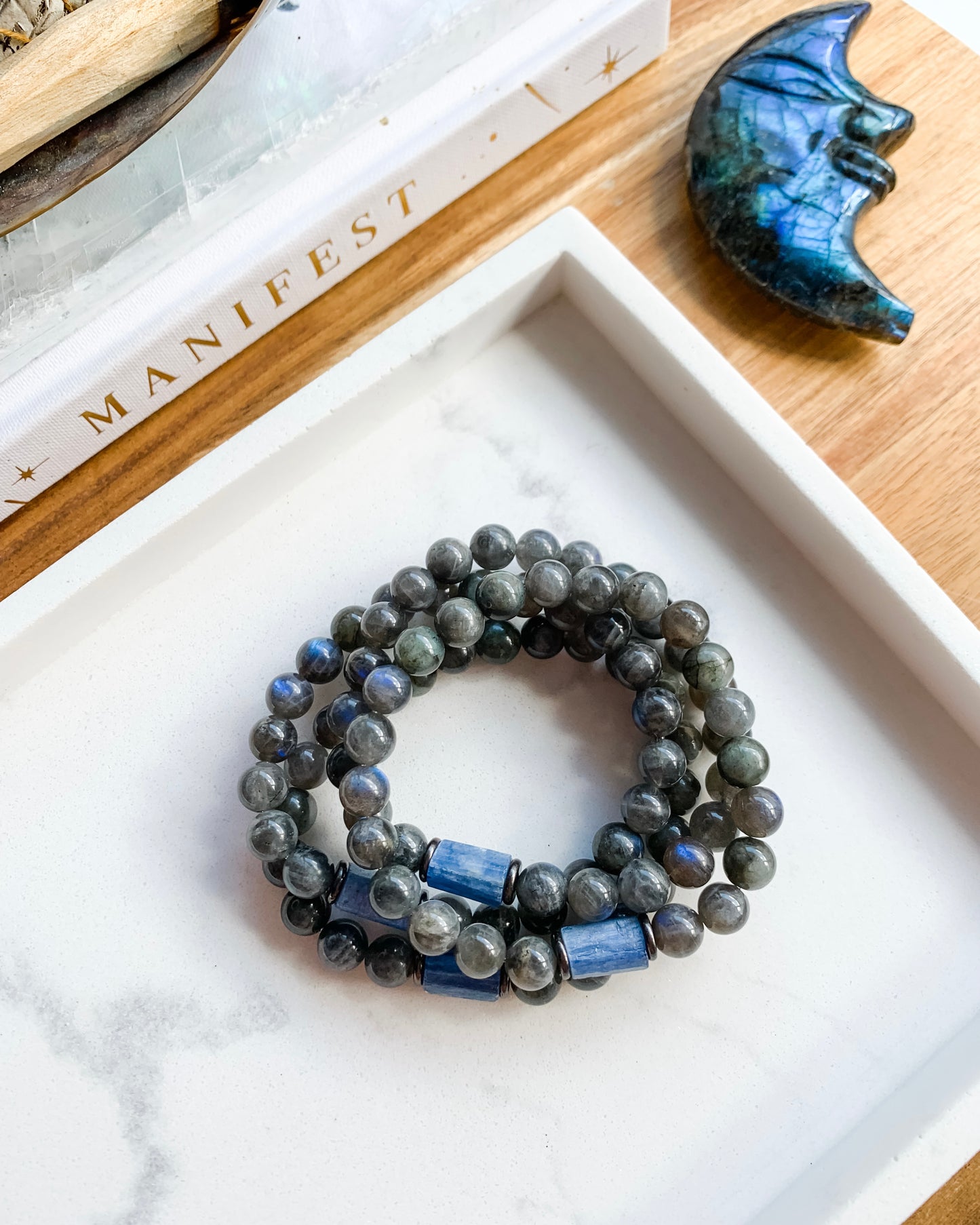 AWAKENING INTUITION Mala Bracelet | Kyanite + Labradorite