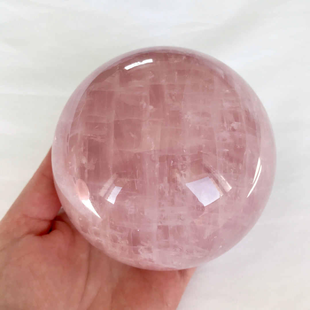 The Zen Zone Co Rose Quartz Crystal Sphere