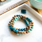 SEASIDE DREAMING Mala Bracelet | Agate, Jade, Jasper, Petrified Wood + Turquoise